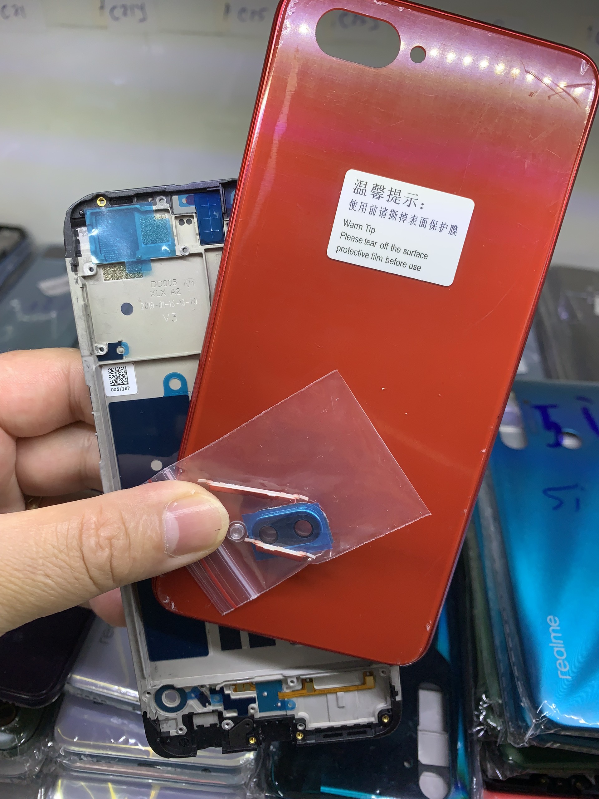 Bộ xương Vỏ điện thoại zin oppo A3s - 32g / sim trên khay sim