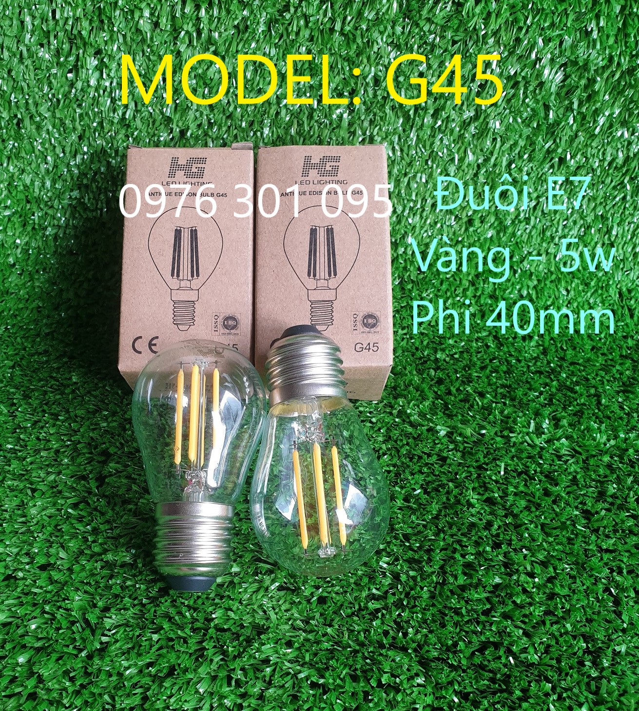 [Combo 2] Edison G45 Led Light Bulb [Imitation Incandescent] Common E27 Tail Light Bulb
