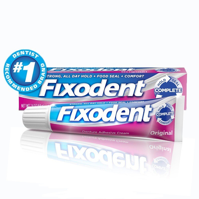 Keo Dán Hàm Răng Giả Fixodent 68g [ MỸ]