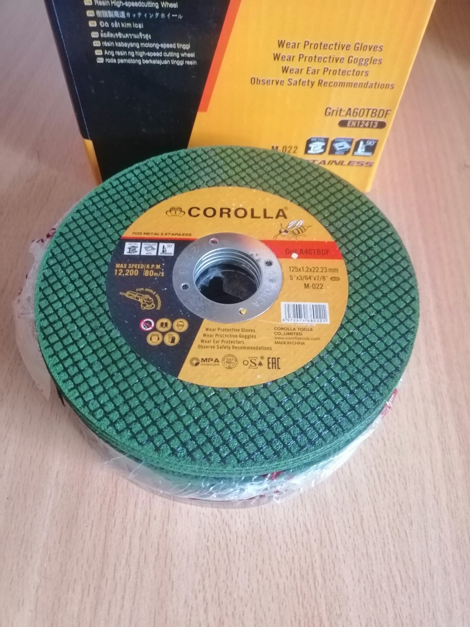 [10 viên] Đá cắt 125mm xanh mỏng chất lượng tốt