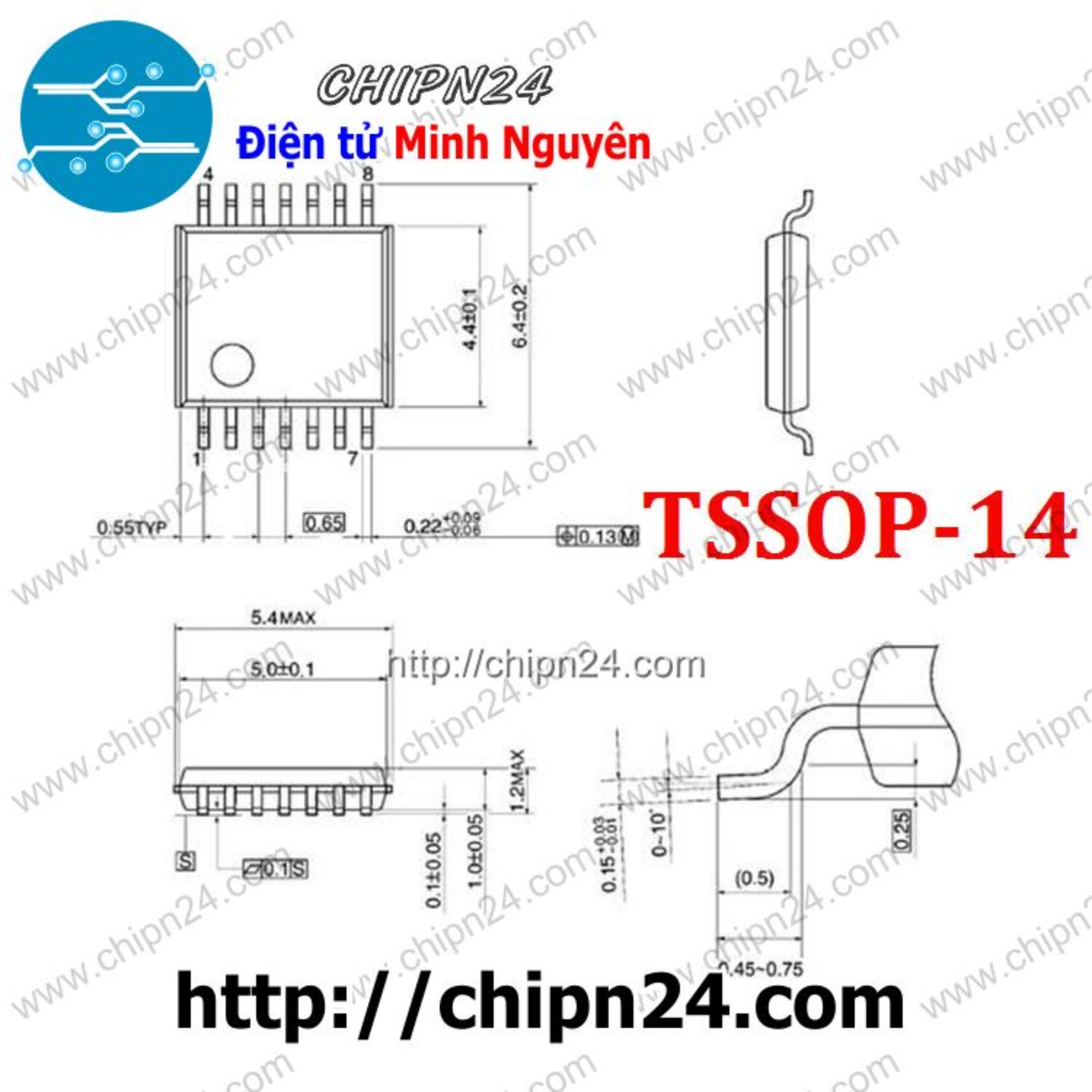 [2 con] (ST) IC Dán HB86 TSSOP-14 Hàng Tốt (SMD) (74HC86 SN74AHCT86PWR 7486) - HH003617