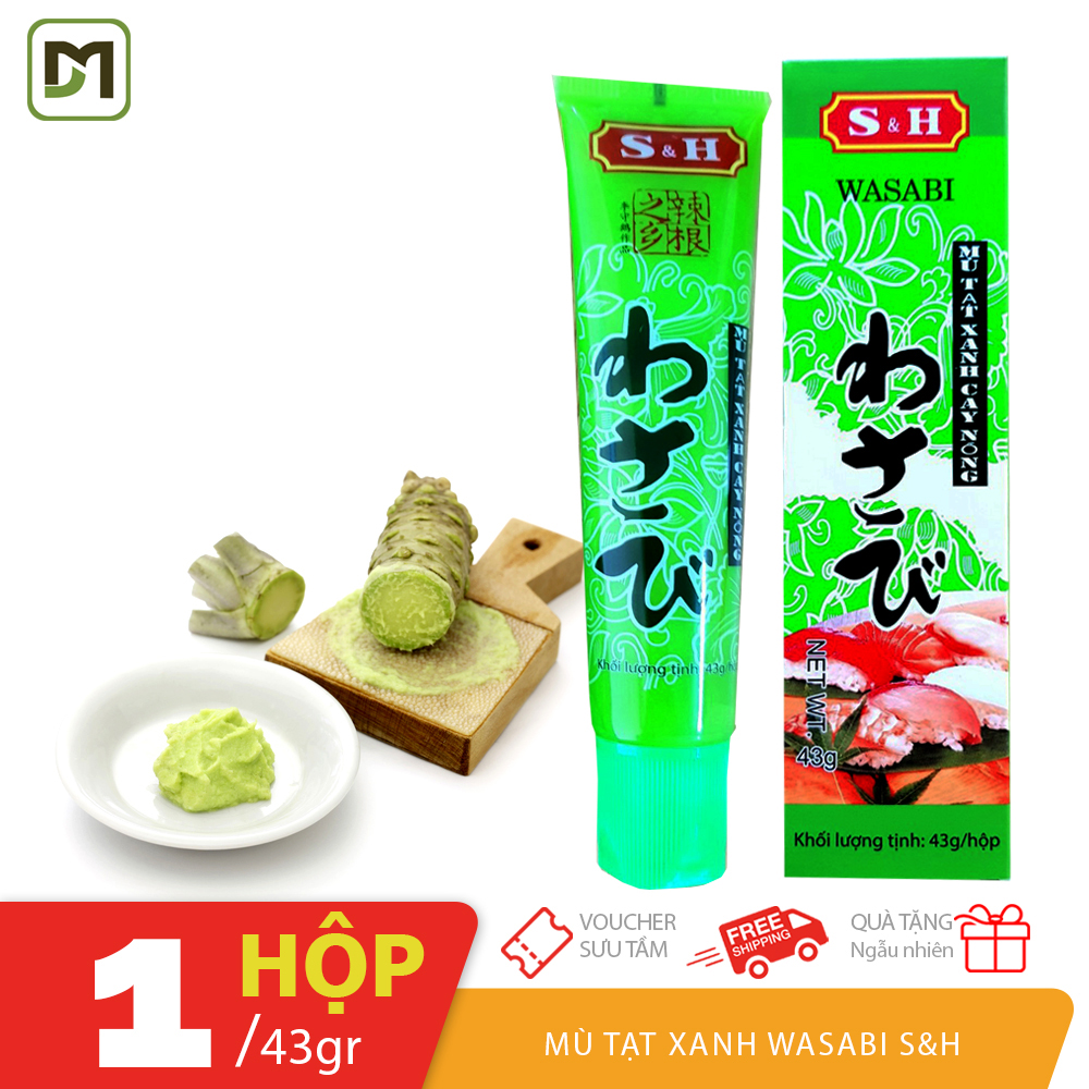 Mù tạt wasabi s&h nắp vuông 43gr