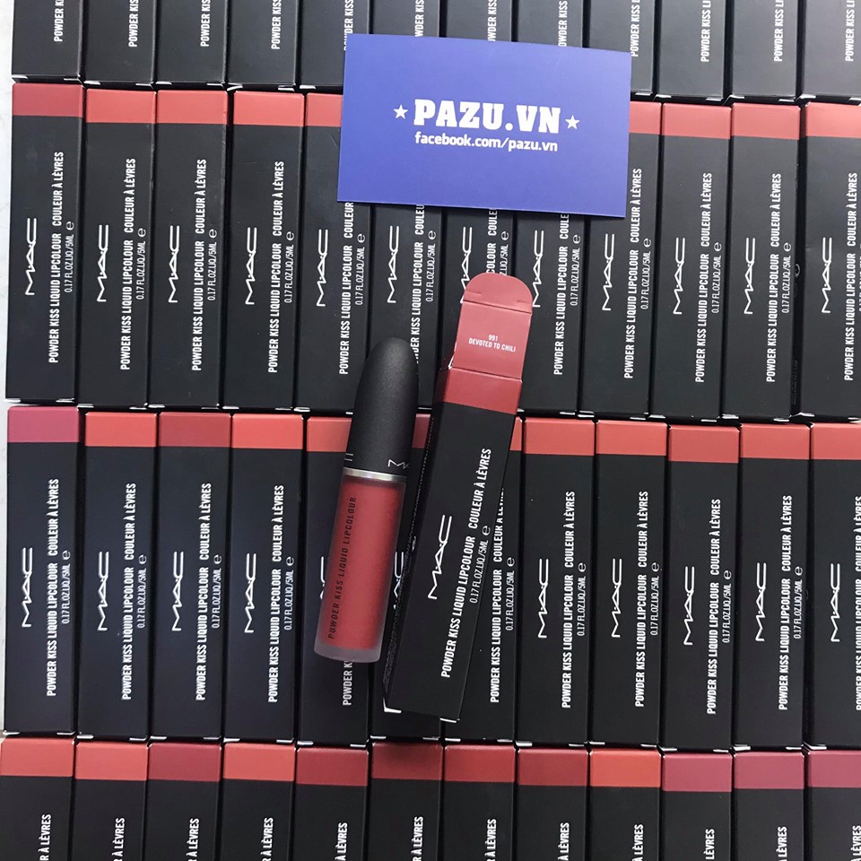 [HCM]Son MAC Powder Kiss Liquid - 991 Devoted To Chilli