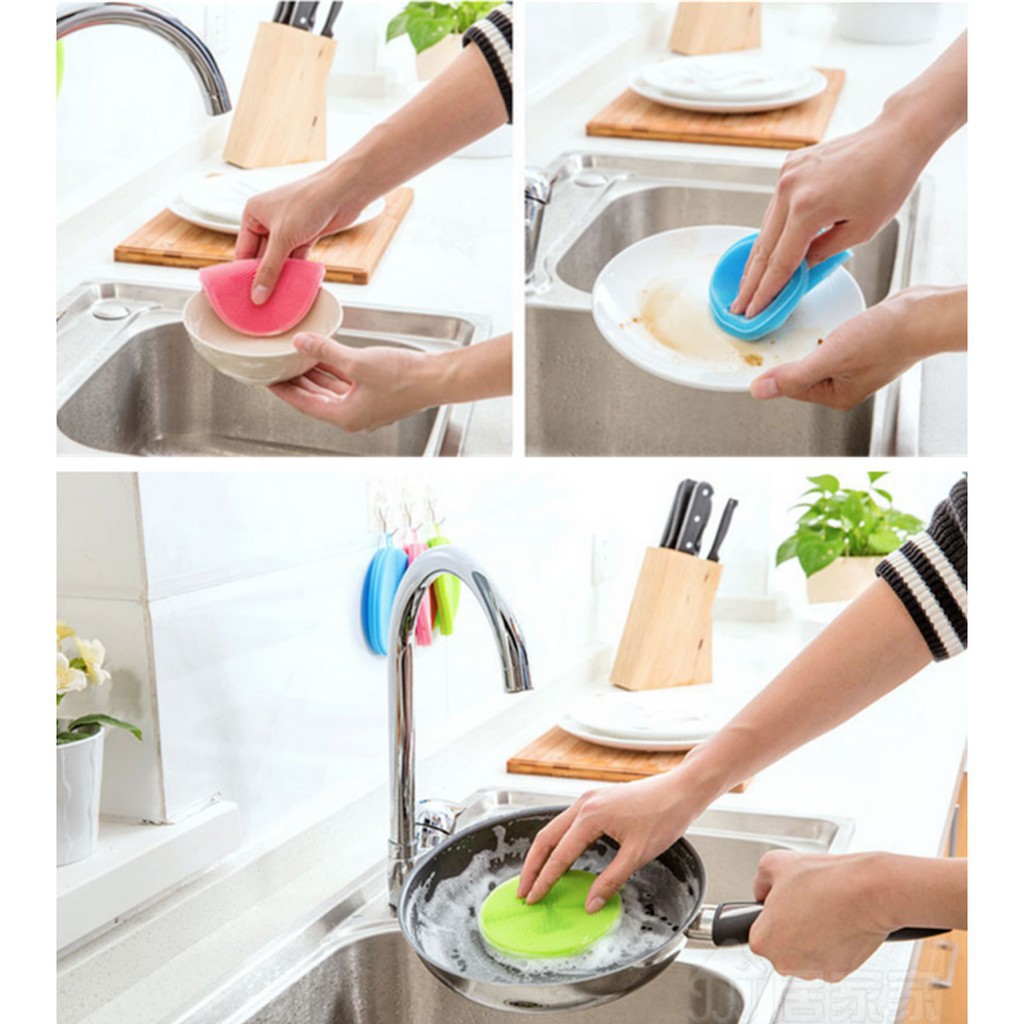 ⛔GIADUNGHOALONG⛔ Miếng Rửa Bát Đa Năng SILICON