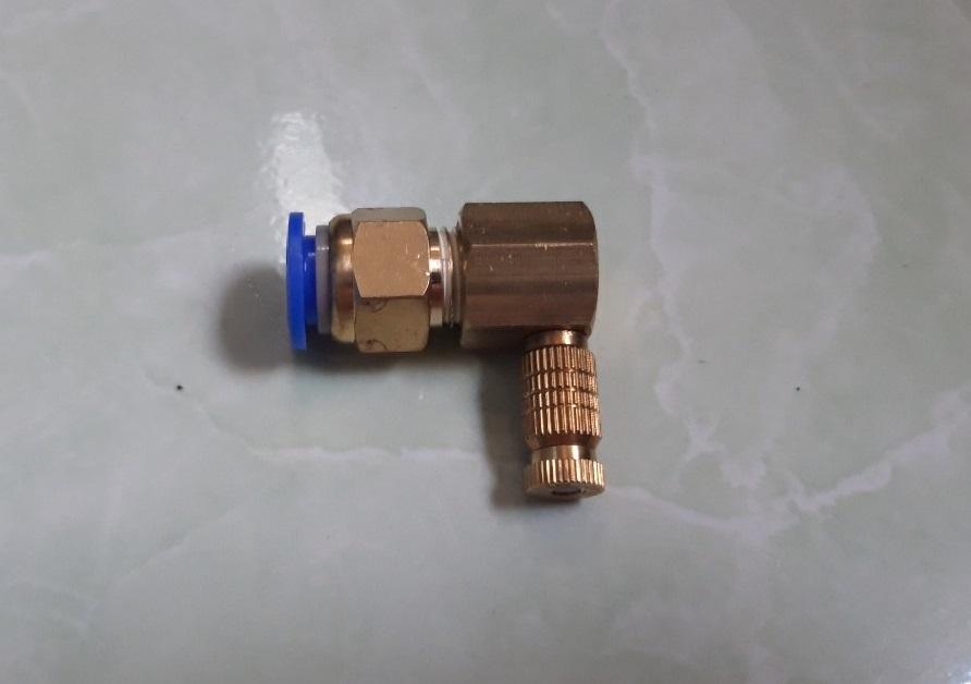 Set 5 đế đồng GẮN ỐNG 10 mm + 5 béc phun sương (béc phun từ số 1-8)