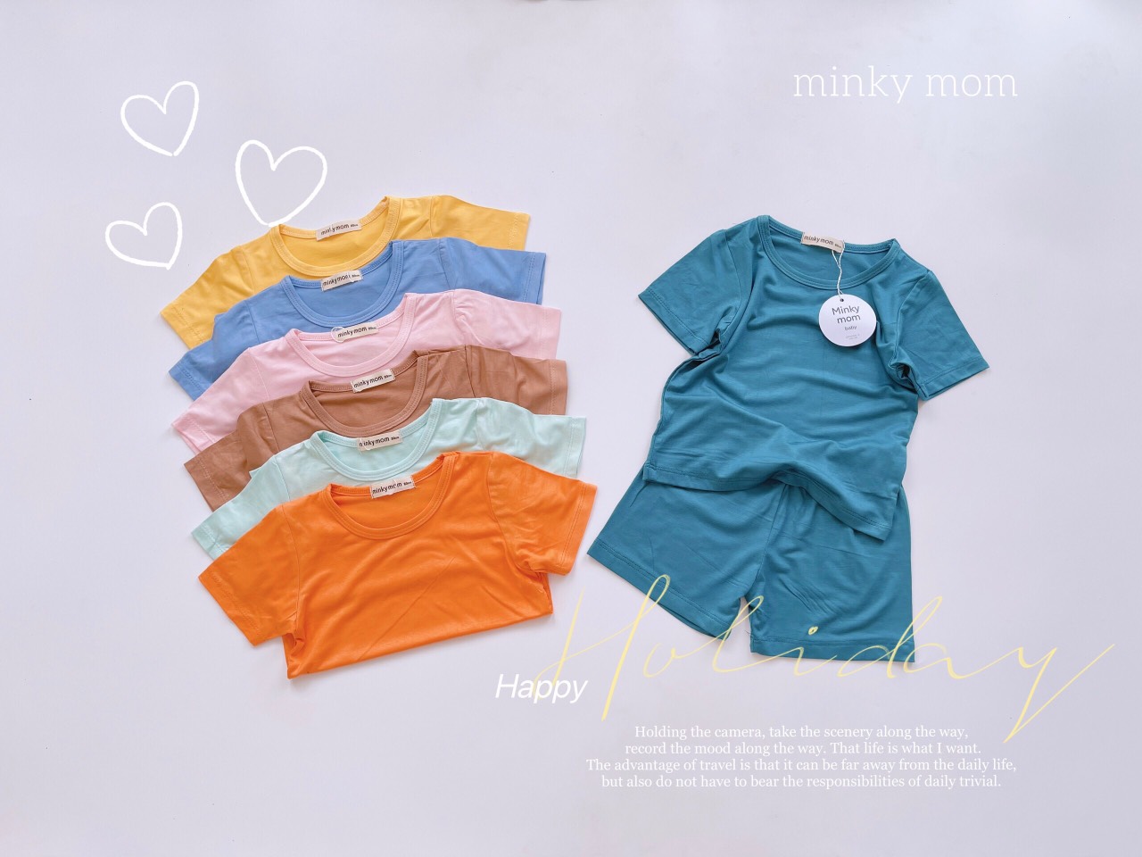 (LÔ MỚI)(SIZE 8-30KG) Đồ bộ cộc tay trơn bé trai bé gái thun lạnh Minkymom siêu mát mùa hè