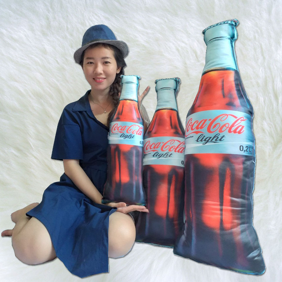 Gối Ôm 3D Hình Bia Coca Light 100cm