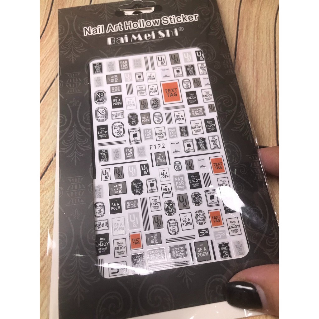 Hình dán móng tay - Sticker dán móng tiktak đỏ