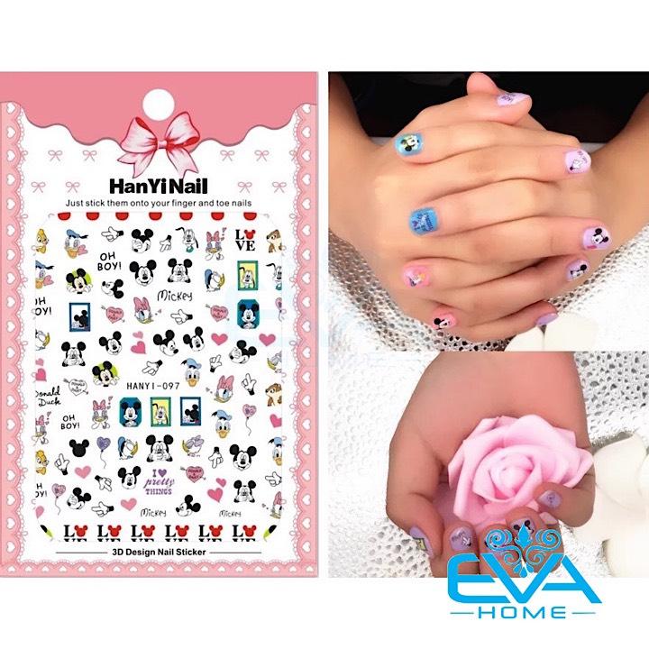 [HCM]Miếng Dán Móng Tay 3D Nail Sticker Hoạt Hình Micky Mouse HY097