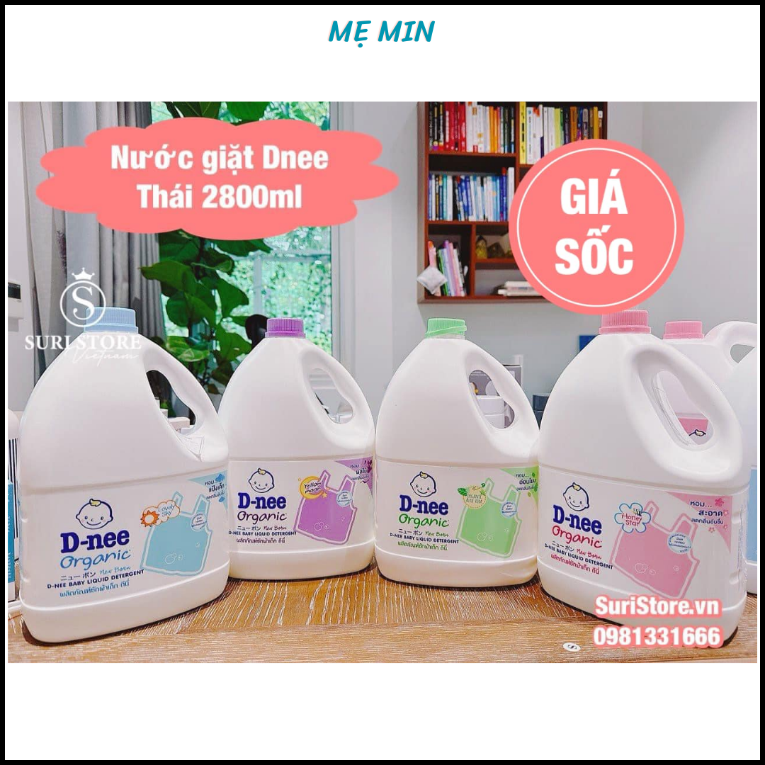 [Chính hãng] Nước Giặt Dnee Thái Lan Can 3000ml. Túi Dnee 1400ml