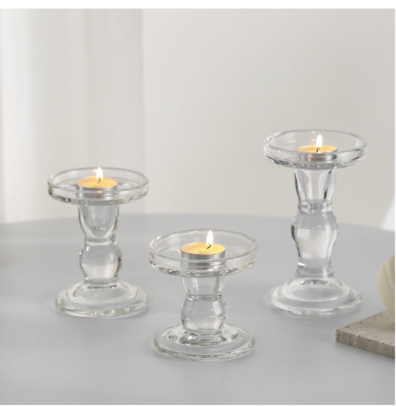 Ly Đựng Nến Thủy Tinh. Chân Nến Ly Cao 8.5cm Trang Trí Sang Trọng (Nhiều Kích Thước)