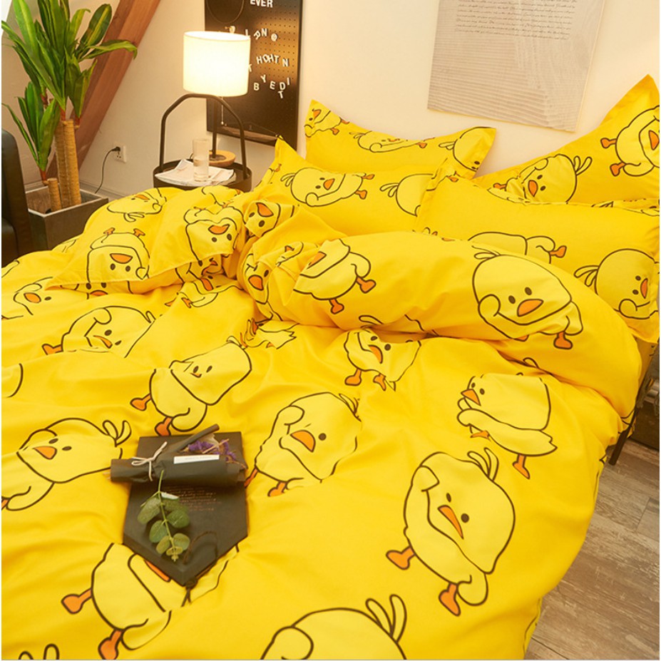 Bộ Chăn Ga Gối Cotton POLY Kovico Thỏ Cà Rốt