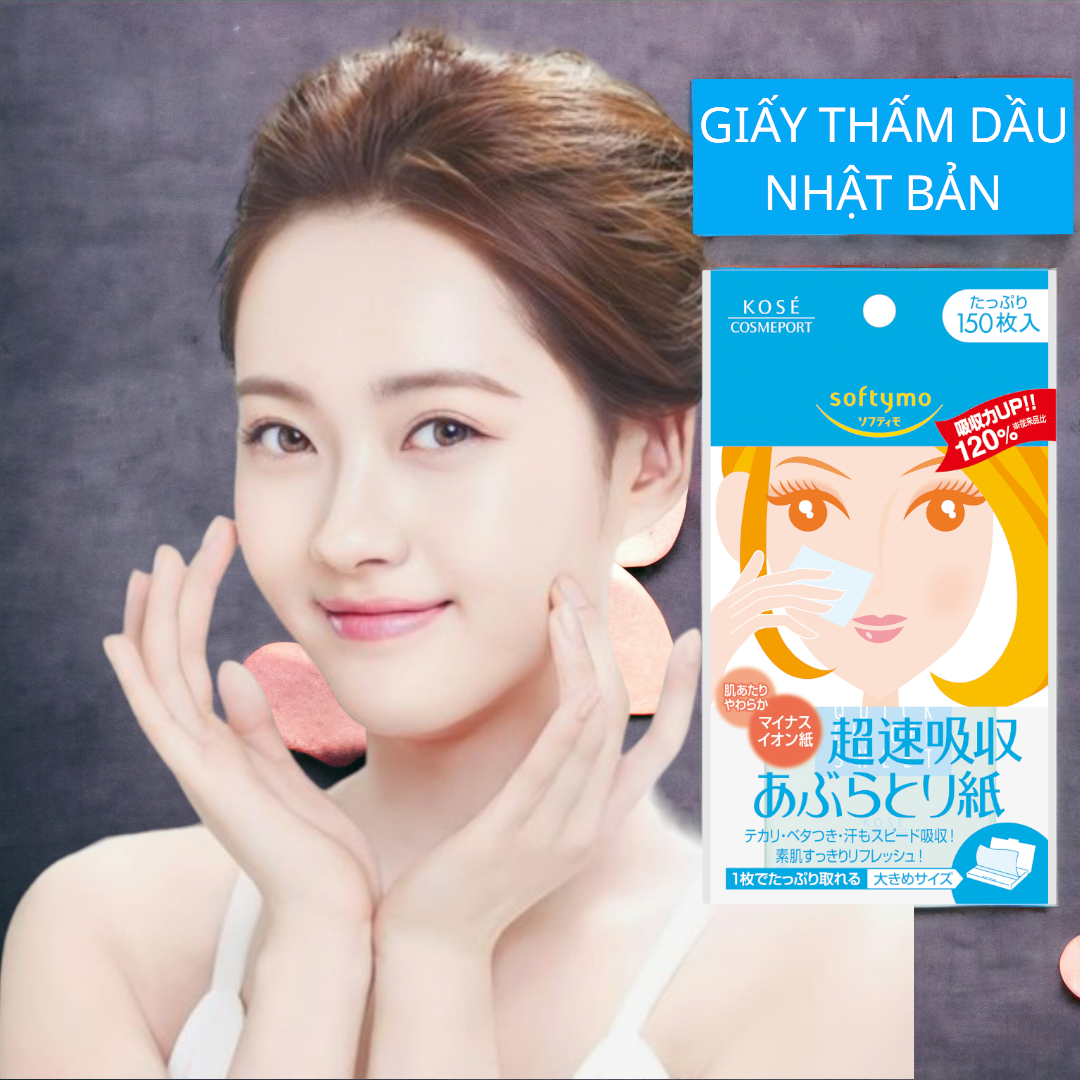 Giấy Thấm Dầu Nhanh Softymo Quick Oil Off Sheet ( 150 Miếng )