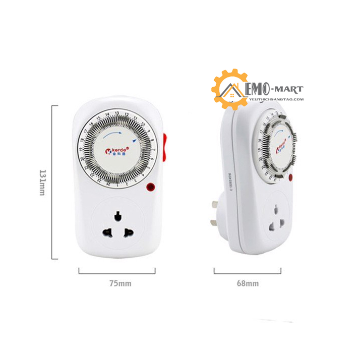[FreeshipMAX] Ổ cắm hẹn giờ lập trình cơ Kerde TW-E05