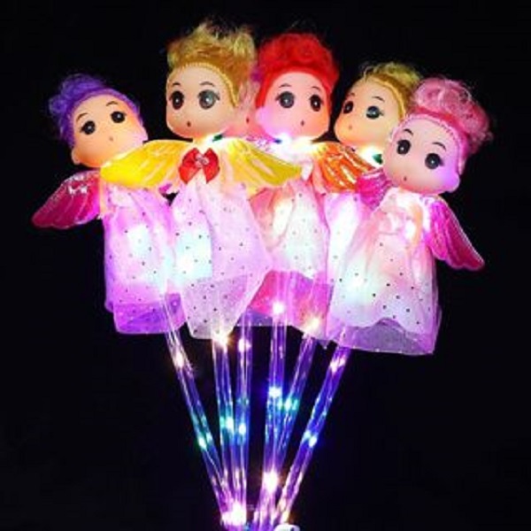 Gậy búp bê chibi thiên thần có đèn led