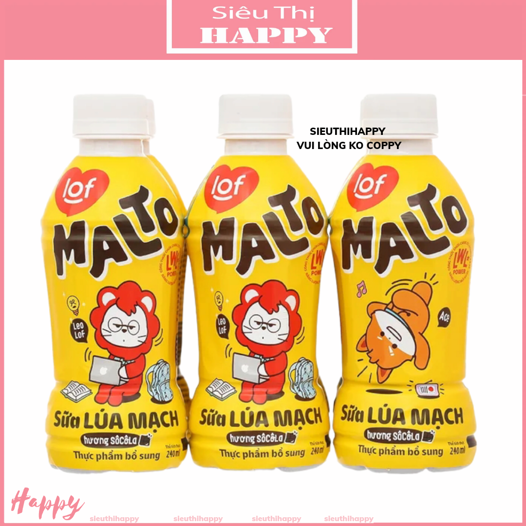 Sữa Malto Lúa Mạch Hương Socola Chai 240ml