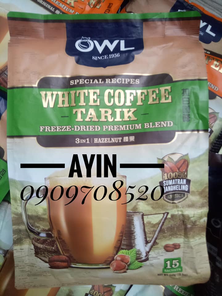 Cà Phê Trắng OWL WHITE COFFEE TARIK - HAZELNUT