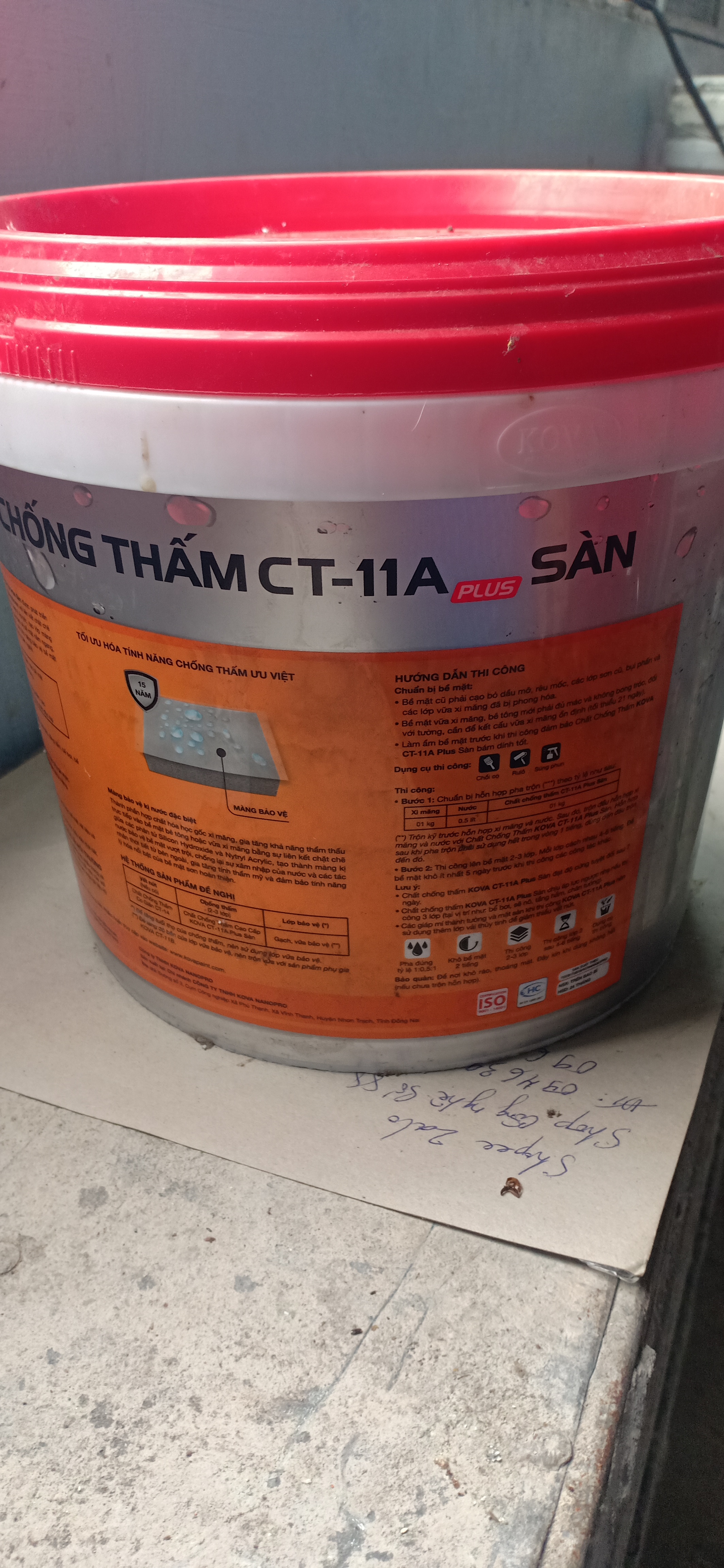 chống thấm sàn CT11A plus kova 4kg *SƠN KOVA chính hãng*