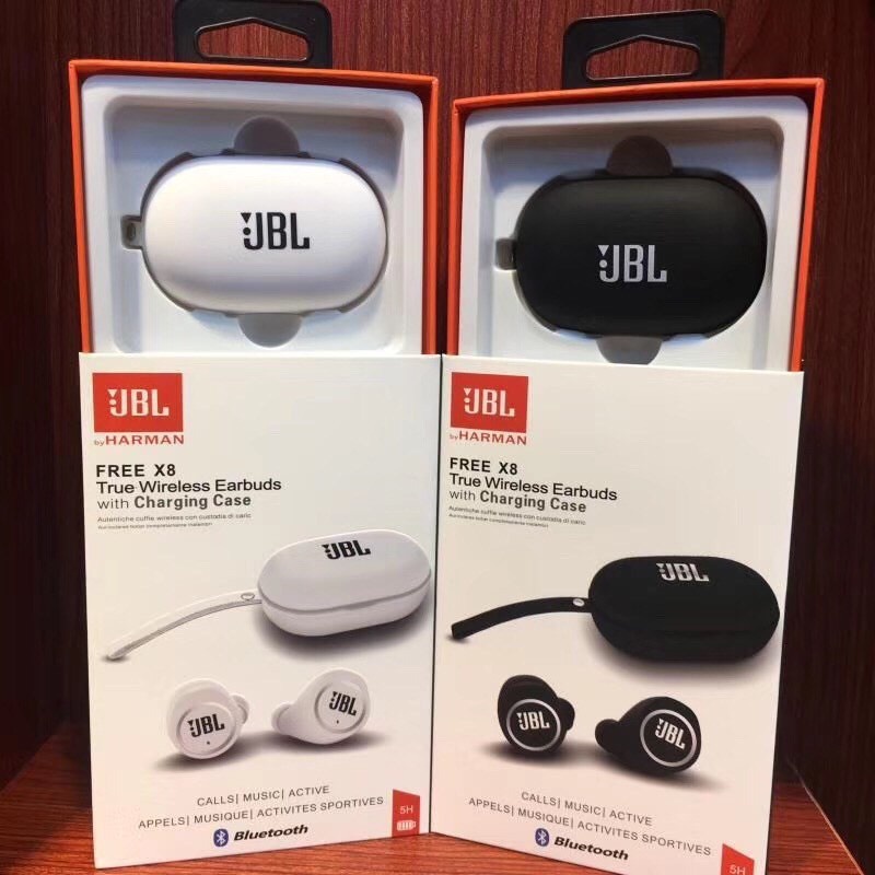 Tai Nghe Không Dây Tương Thích Bluetooth, Tai Nghe JBL X8 TrueWireless Siêu Hot, Tai Nghe Âm Thanh Nổi Chân Thực, Kết Nối Siêu Nhanh, Đàm Thoại Lâu, Phạm Vi Kết Nối Xa, Nhỏ Gọn, BH uy tín 1 đổi 1.
