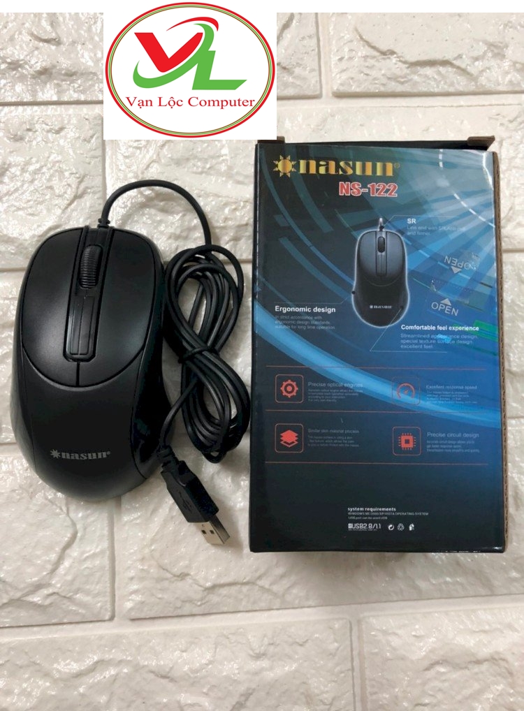 Chuột máy tính có dây Nasun NS-120, cổng USB