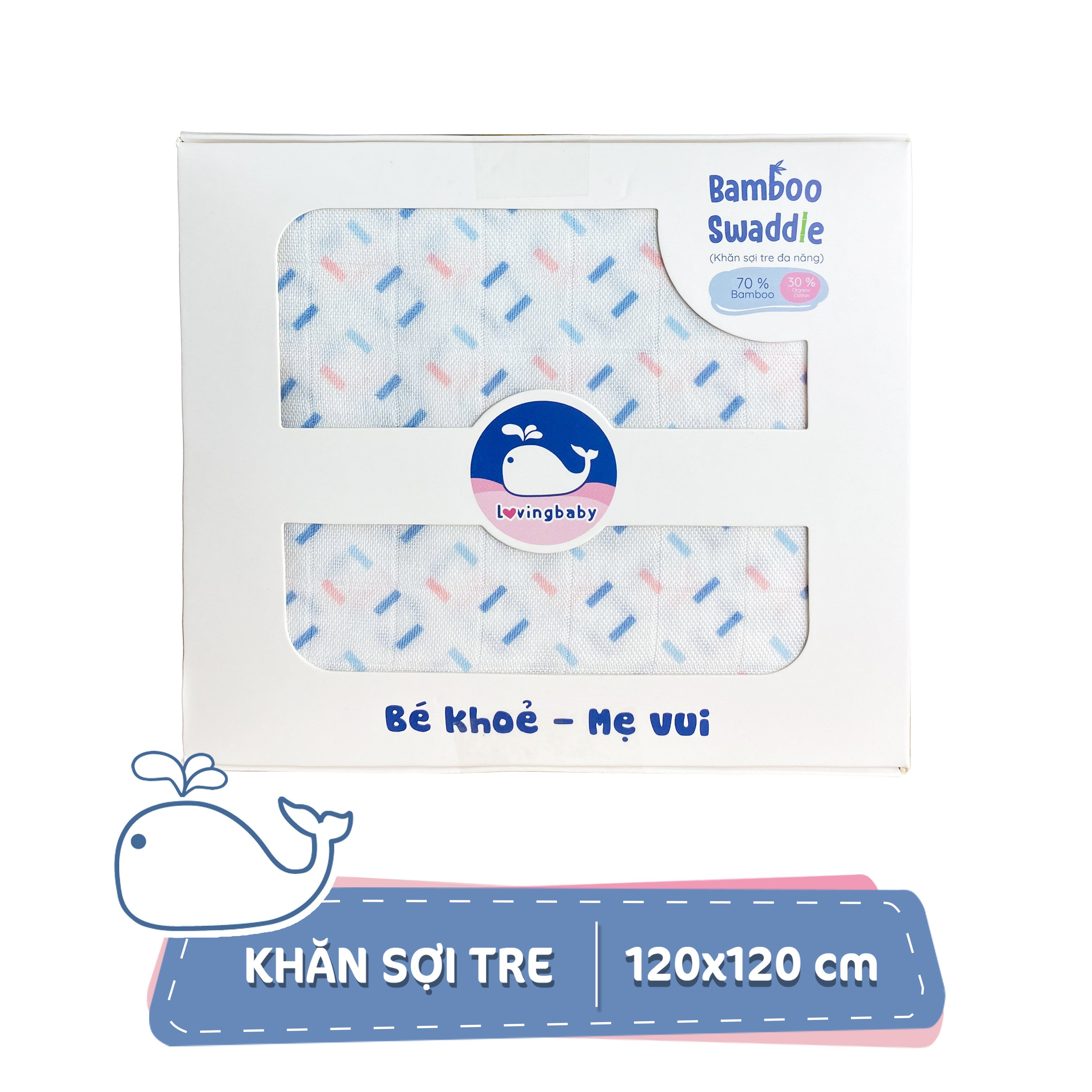 Khăn tắm sợi tre cho bé size lớn - 120x120cm