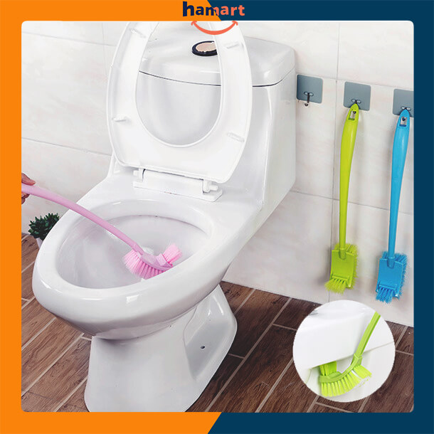BÁO GIÁ Chổi Chà Bồn Cầu | Shopee Lazada Sendo Tiki mới nhất 56 Cây Chà Bồn Cầu Nhà Vệ Sinh 2 Đầu Chổi Cọ Toilet Có Lỗ Treo Tường Tiện Lợi 3 Màu Sắc