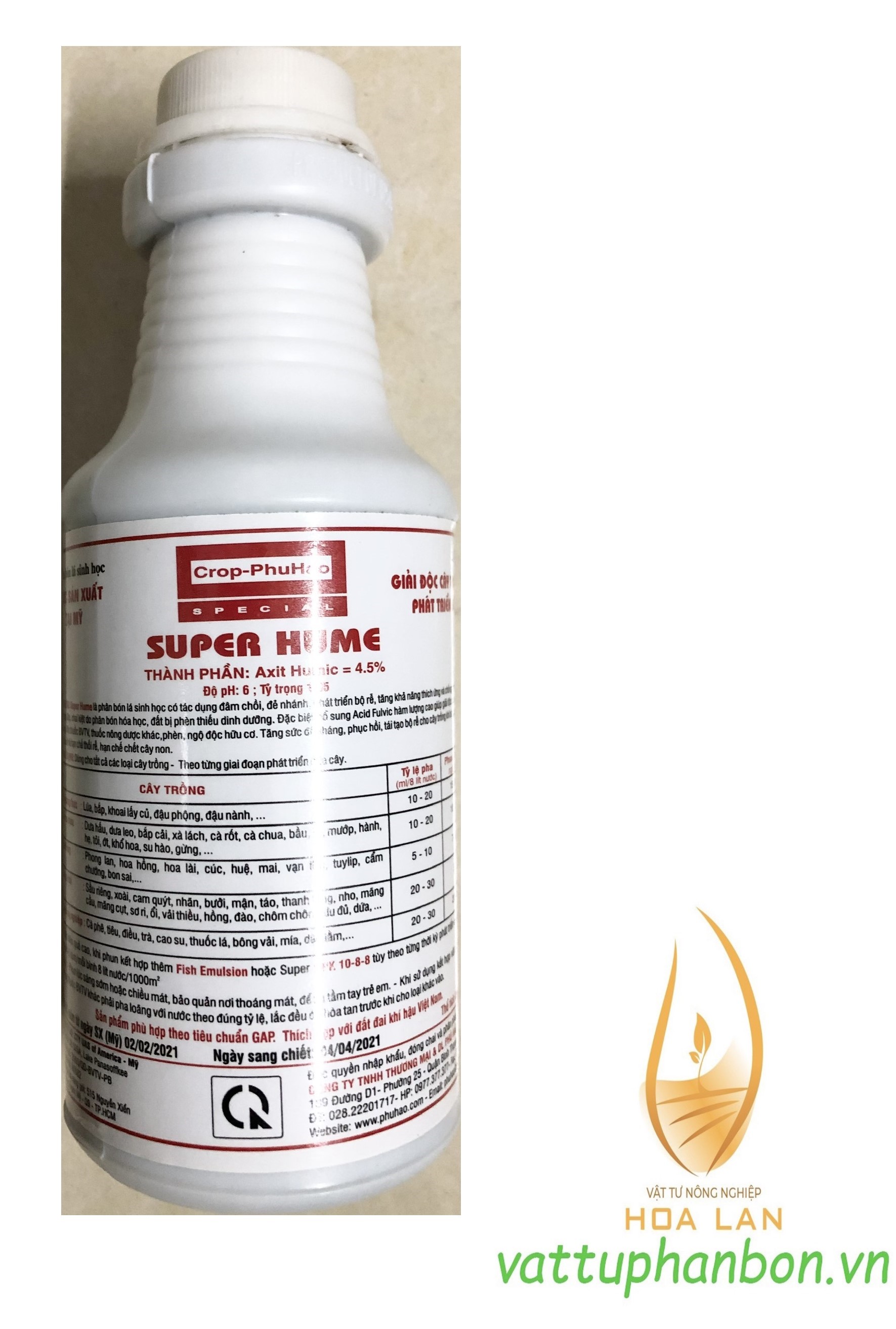 Super hume - phân bón lá sinh học - #551a# 250ml