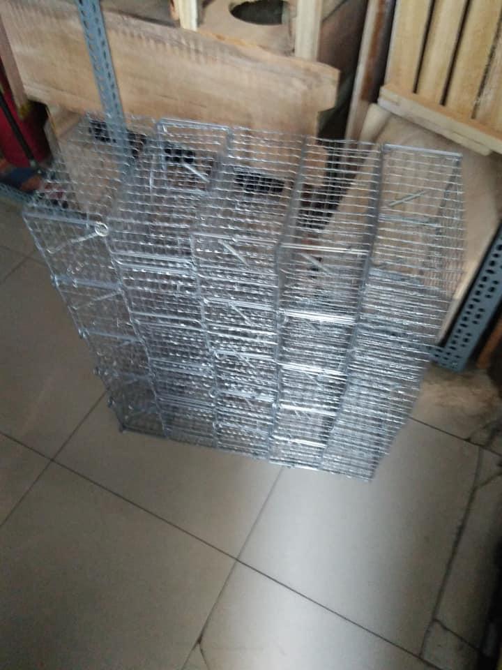 Combo of 2 Rat Traps, Rice Rats, Squirrel Traps Made of Sturdy Corrugated Wire Mesh to Limit Rust (with Anti-Slip Lock) 20 cm