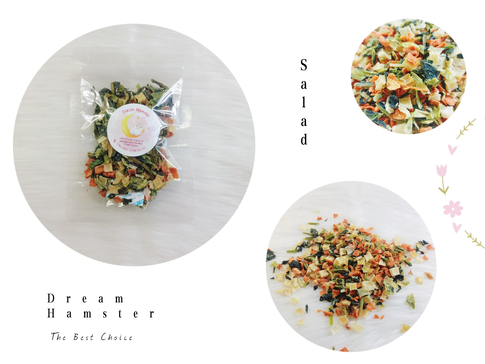 Rau củ sấy cho Hamster, thỏ, bọ...(40gr)