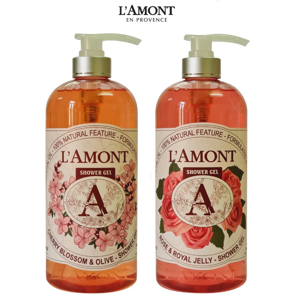 [CHAI TO TIẾT KIỆM] Sữa Tắm LAmont En Provence Hoa Hồng và Anh Đào 1000ml/chai