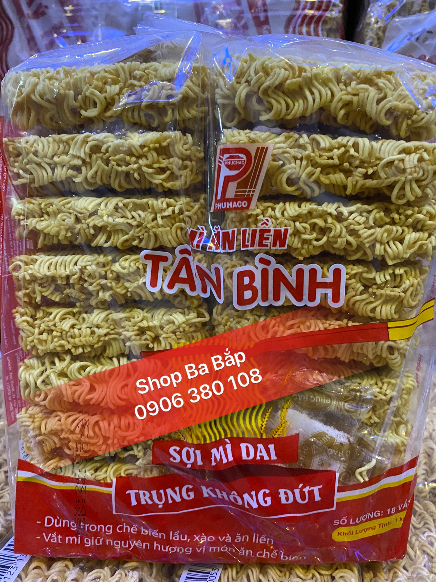 Mì ký / mì trần tân bình gói 1kg 18 vắt