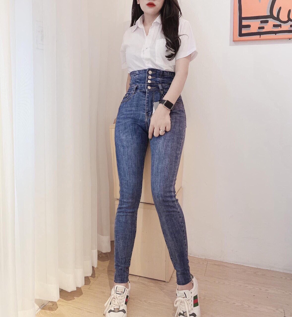 [HCM]Quần jean nữ cao cấp lên form ôm chuẩn lưng cao tôn dáng thời trang Cheryshop94 D020
