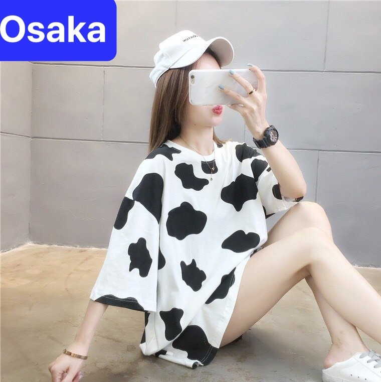 ÁO THUN TEEN PHOM FORM RỘNG TAY LỠ NAM NỮ UNISEX BÒ SỮA SANG CHẢNH NHẬT BẢN - OSAKA FASHION