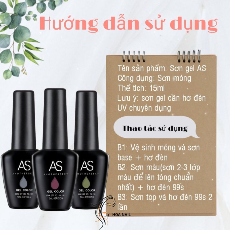 Sơn Gel Thạch AS Mã WH 15ml Chính Hãng