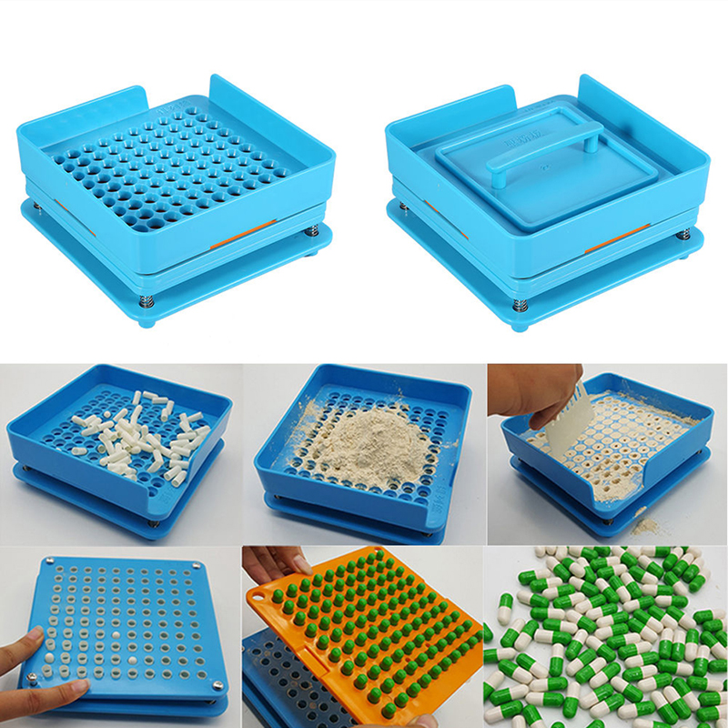 AwG5jcfO Máy làm đầy viên nang 100 lỗ dụng cụ làm đầy viên nang cấp thực phẩm mới