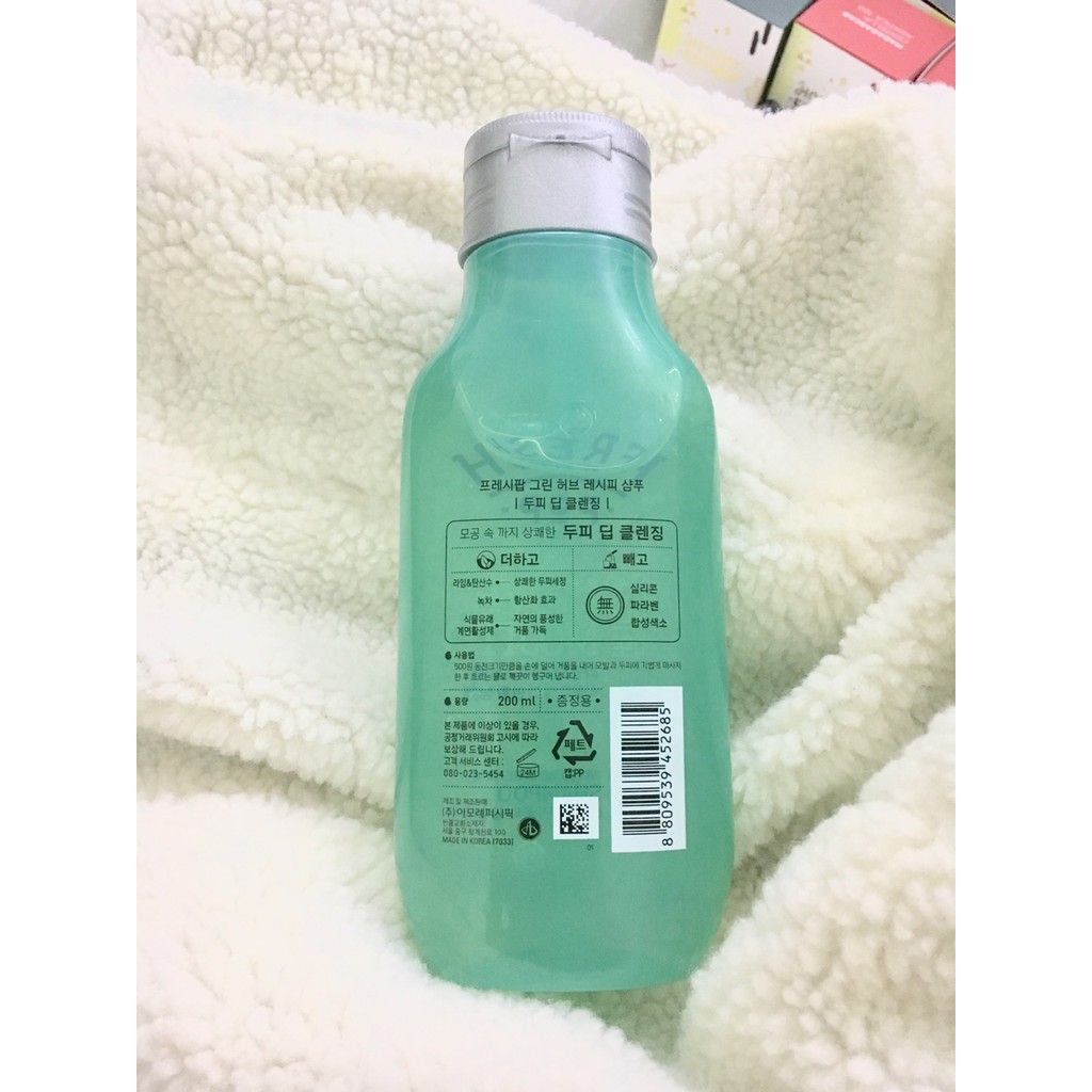 [HCM]Dầu gội đầu Fresh Pop Green Herb Recipe Shampoo