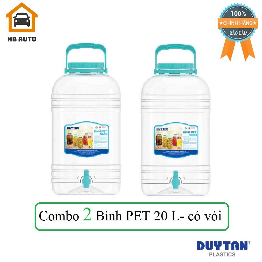 [FreeshipMAX] [HCM]Combo 2 Bình PET Đựng Nước Tròn Có Vòi 20 Lít Duy Tân (Ø 265 x 457 cm) No.627