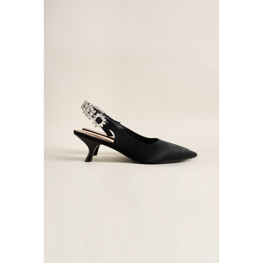 Giày Cao Gót Floralpunk Crystal Slingback Heels 5Cm