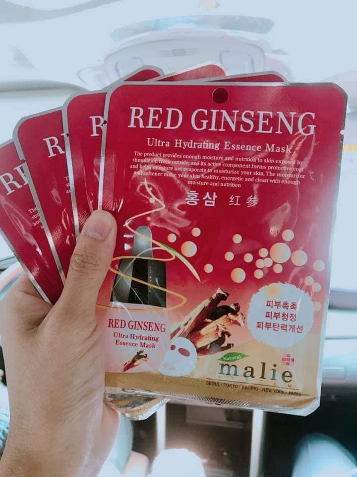 Mặt Nạ Dưỡng Đẹp Da Hồng Sâm Hàn Quốc Bịch 10 Miếng