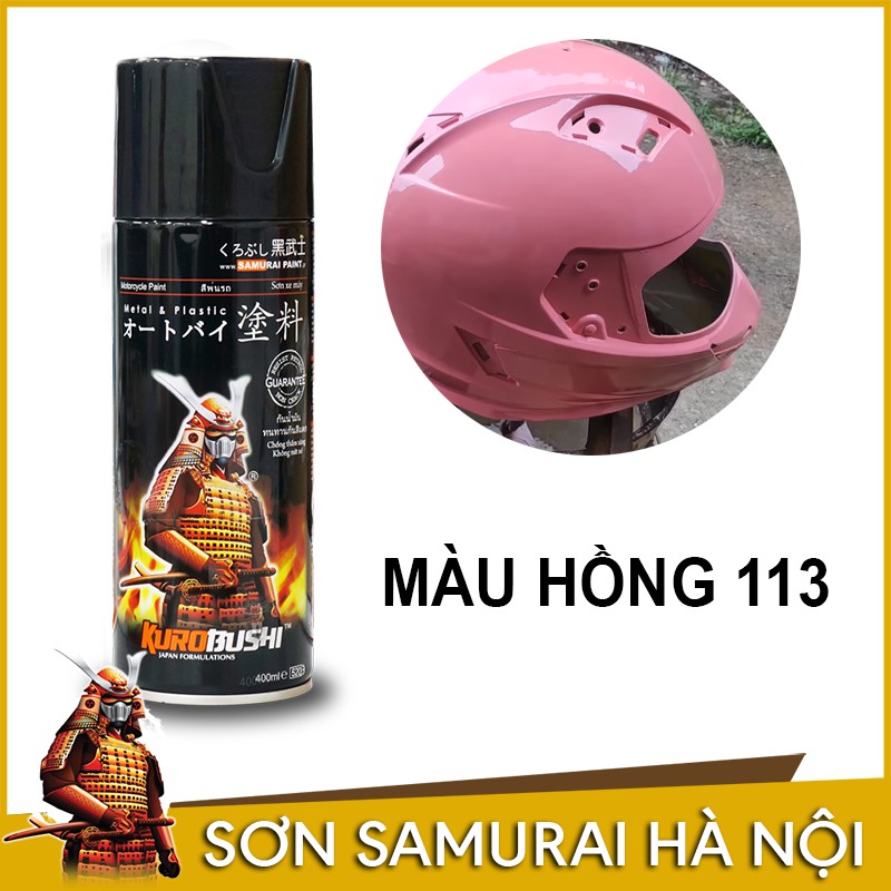Sơn samurai màu hồng -  Chai sơn màu hồng 113 sơn xịt samurai