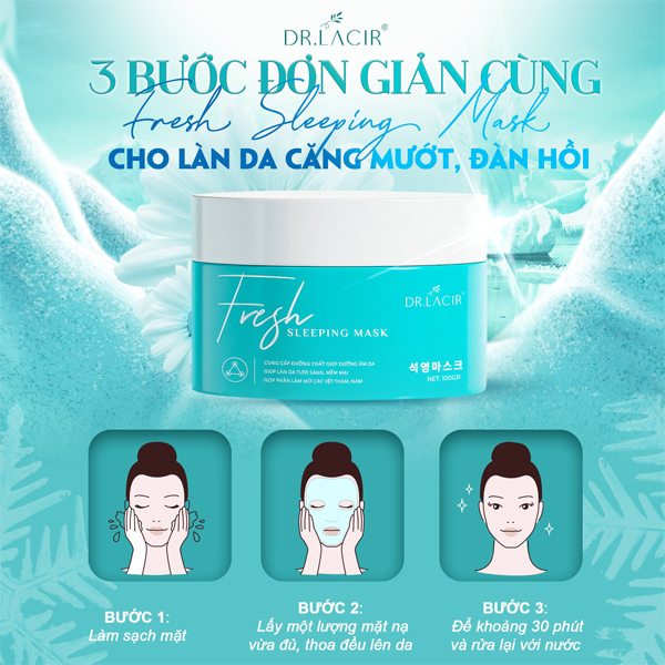 Mặt nạ thạch anh tươi Dr Lacir 100gr