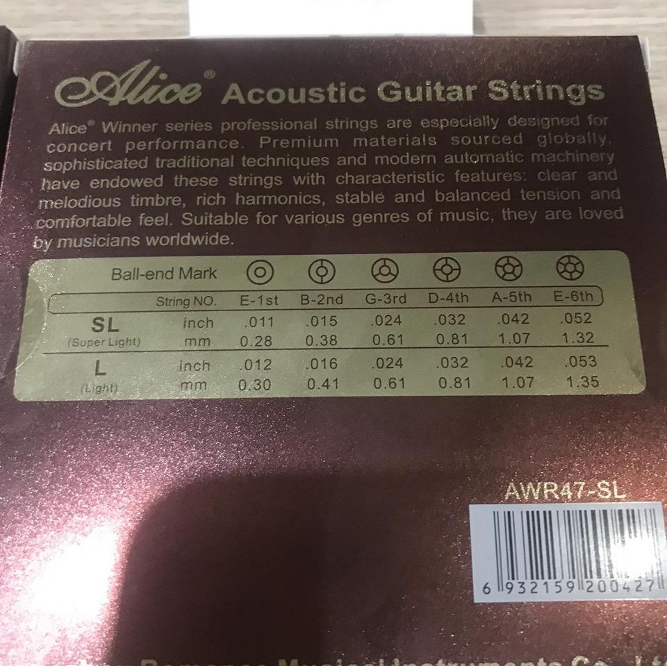 [HCM]Dây đàn guitar acoustic Alice AWR47