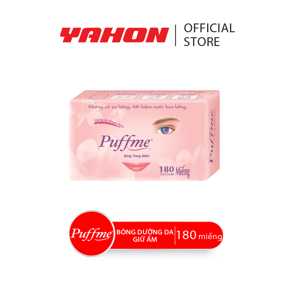 Hộp Bông Dưỡng Da PUFFME Airlaid, 180 Miếng/Hộp