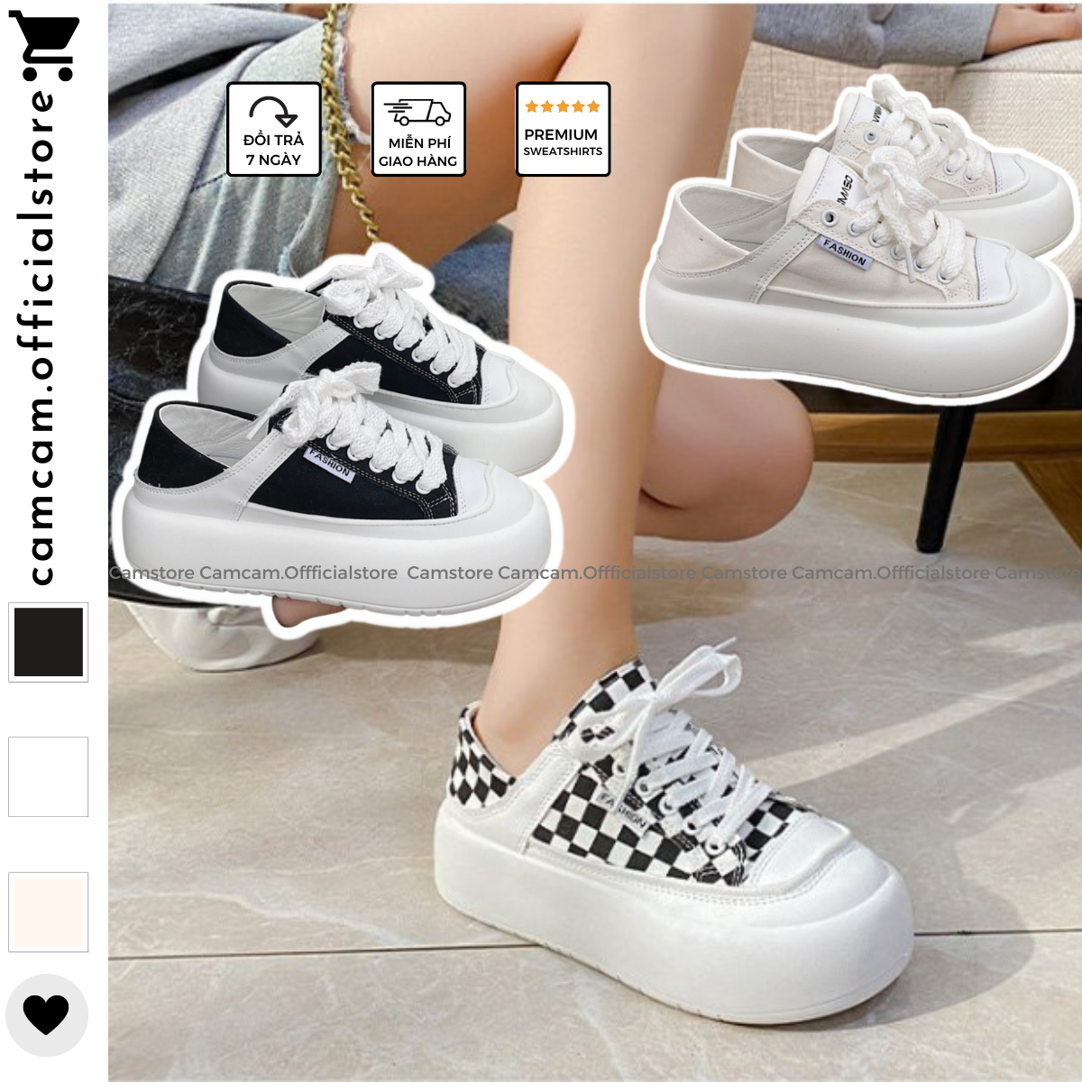 Giày Bánh Mì Đế Dày 5cm Mẫu Mới 2022 - ℂ𝔸𝕄𝕊𝕋𝕆ℝ𝔼