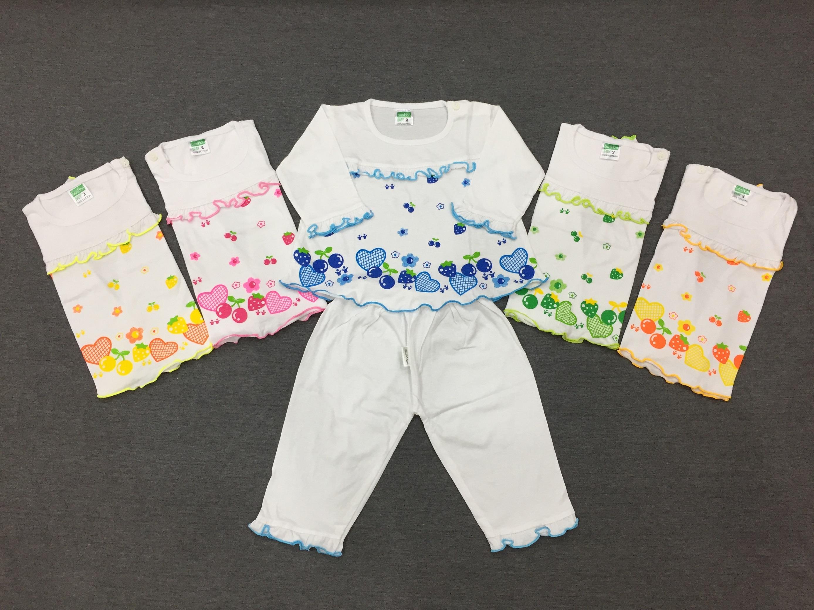 Combo 05 bộ dâu dài cho bé gái (3-17kg)