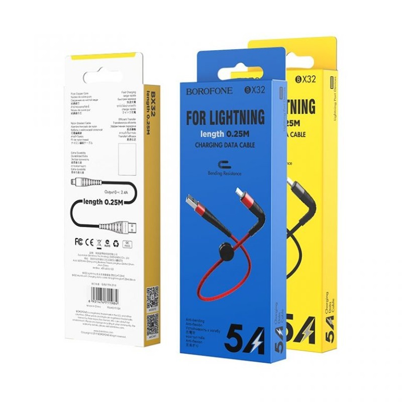 Cáp Sạc Borofone Dây Dài 1M Bx32 2.4A Cổng Lightning