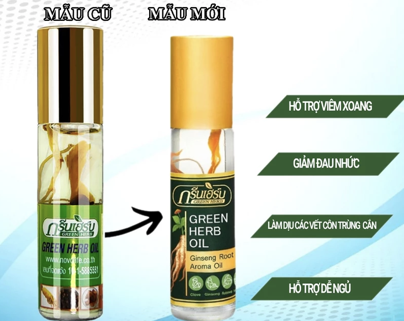 Dầu lăn nhân sâm thảo dược Ginseng Thái lan