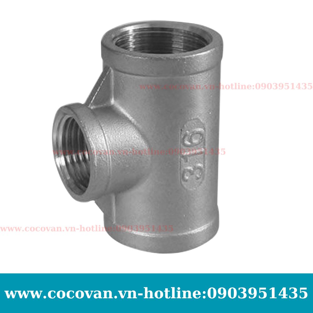 Tê giảm ren inox 304 (tê thu inox)