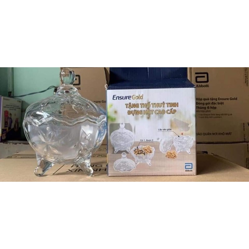 Thố thủy tinh pha lê đựng mứt