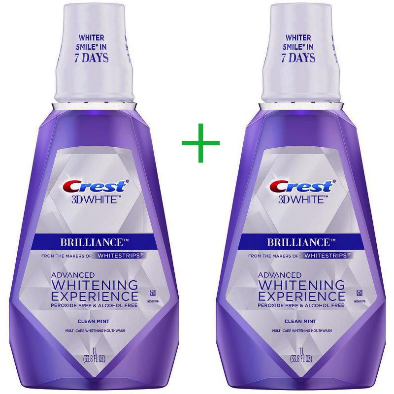 Bộ 2 chai nước súc miệng Crest 3D White Diamond Strong 946ml